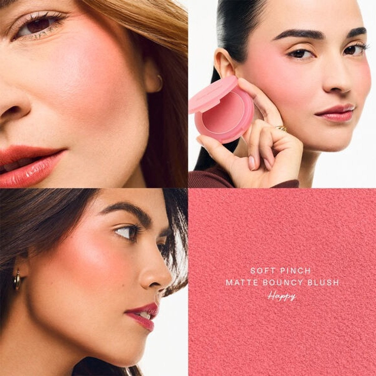 RARE BEAUTY Soft Pinch Matte Bouncy Blush - Matte blush - cream-to-powder - Happy