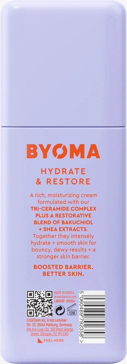 BYOMA Hydrating Cream 50ml - Squalane - Cream - huidverzorging.